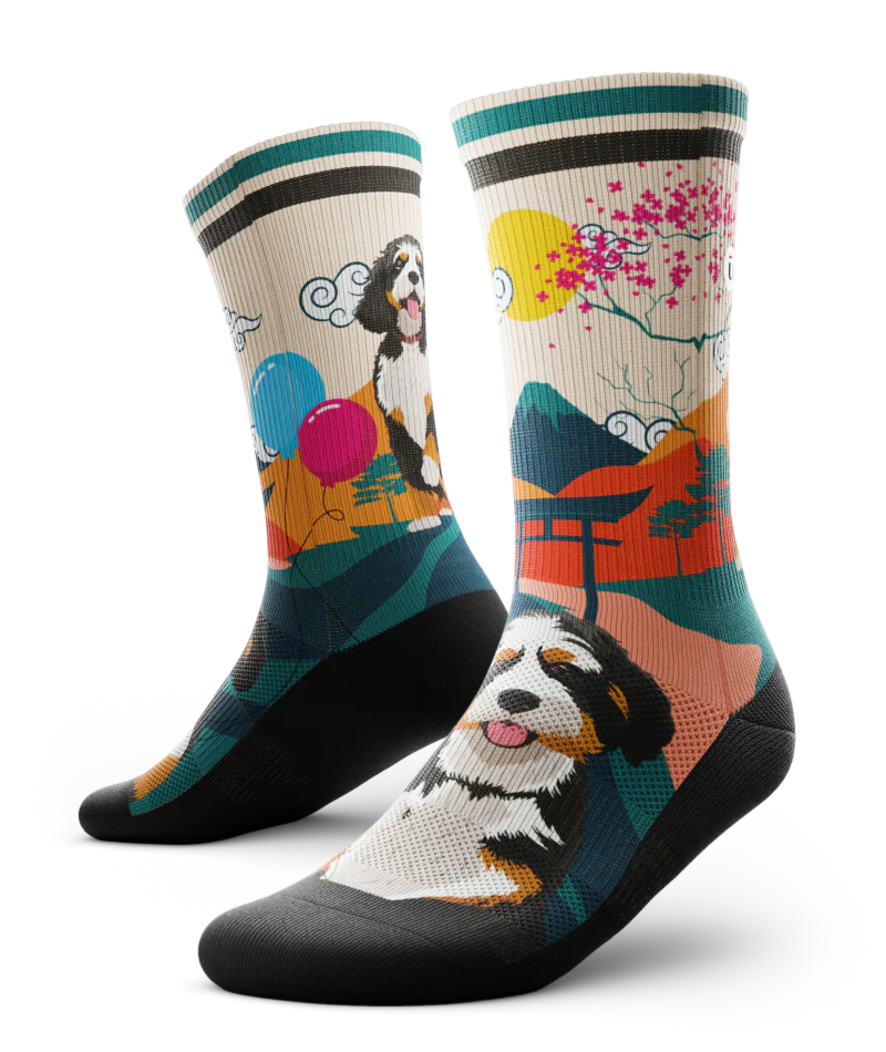 Bernedoodle Athletic Crew Socks - Image 2