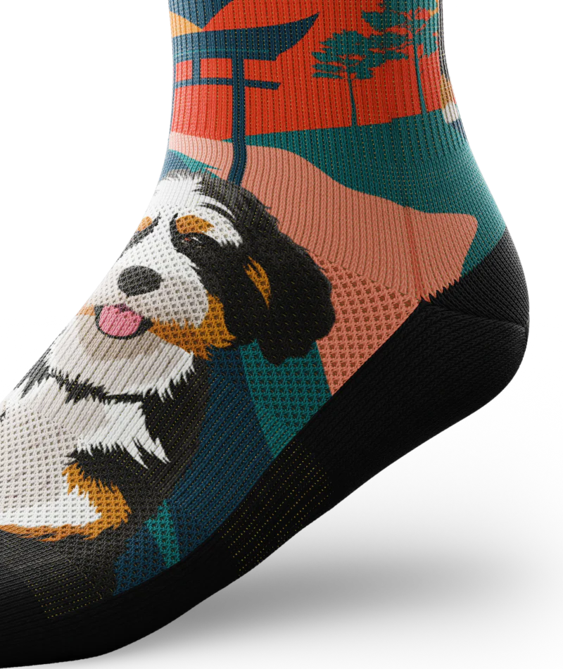 Bernedoodle Athletic Crew Socks - Image 7