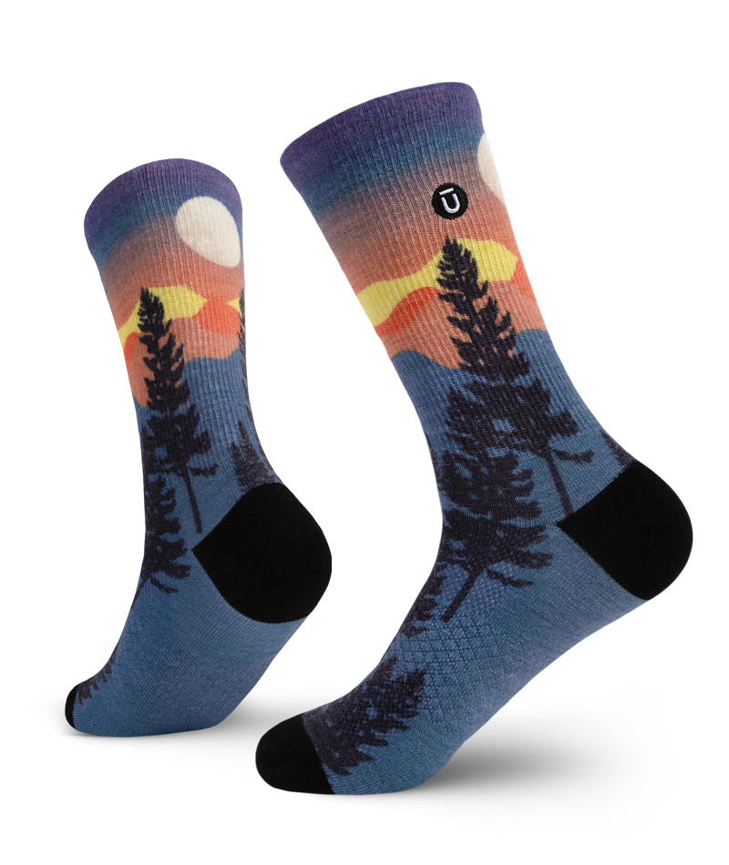 Bright Night Merino Wool Lite Crew Socks
