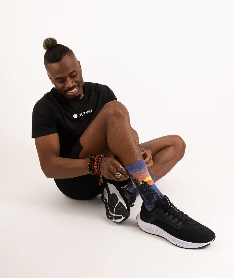 Bright Night Merino Wool Lite Crew Socks - Image 11