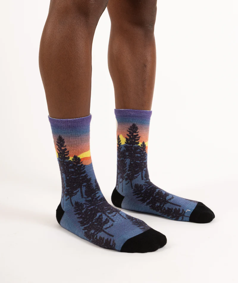 Bright Night Merino Wool Lite Crew Socks - Image 3