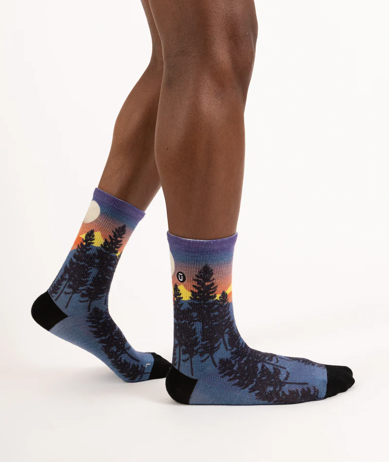 Bright Night Merino Wool Lite Crew Socks - Image 6