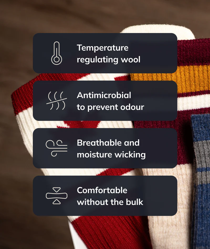 Canuck Merino Wool Midweight Crew Socks - Image 3