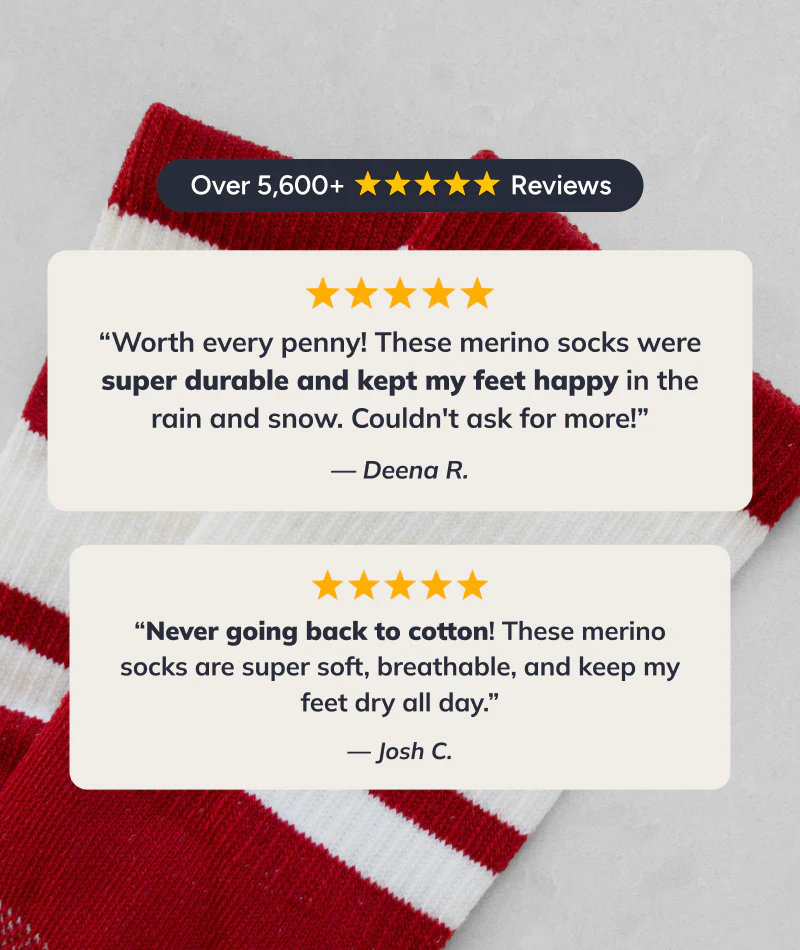 Canuck Merino Wool Midweight Crew Socks - Image 4