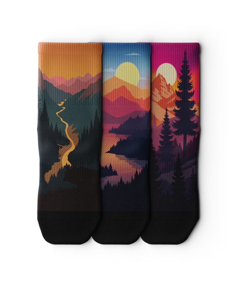 Chasing Horizons Athletic Quarter Socks 3-Pack