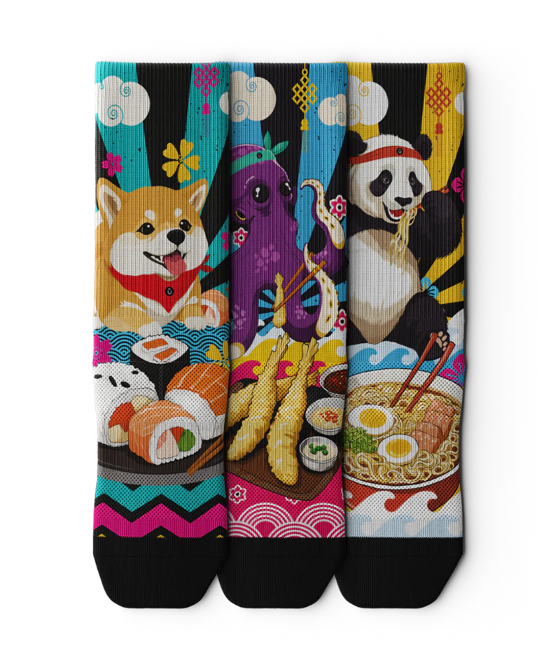 Chow Down Athletic Crew Sock 3-Pack