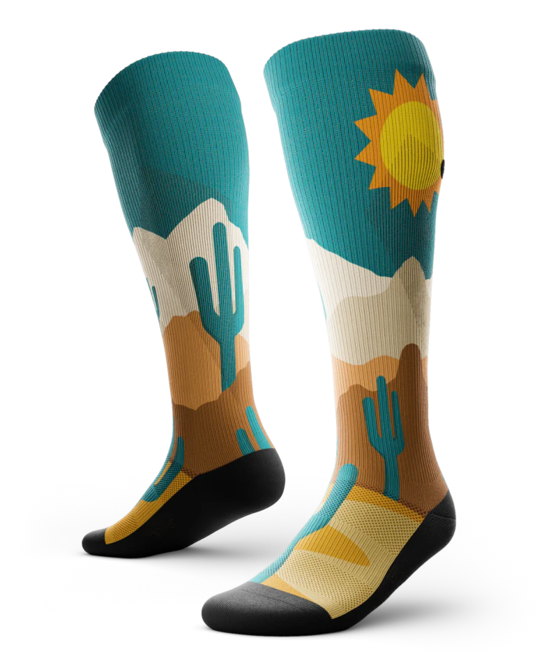 Deserted Athletic Knee High Compression Socks - Image 2