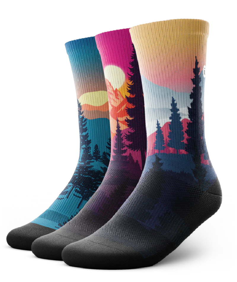 Evergreen Escape Athletic Crew Socks 3-Pack - Image 2