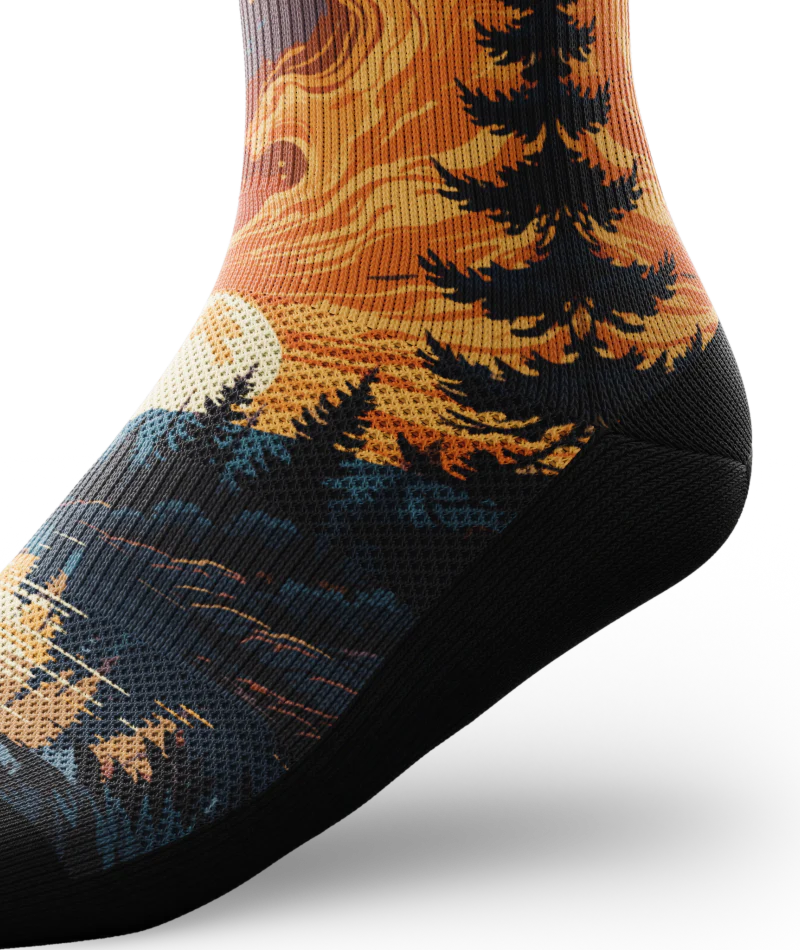 Fiery Night Athletic Crew Socks - Image 7