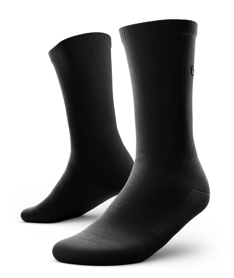 Flagship Black Athletic Crew Socks