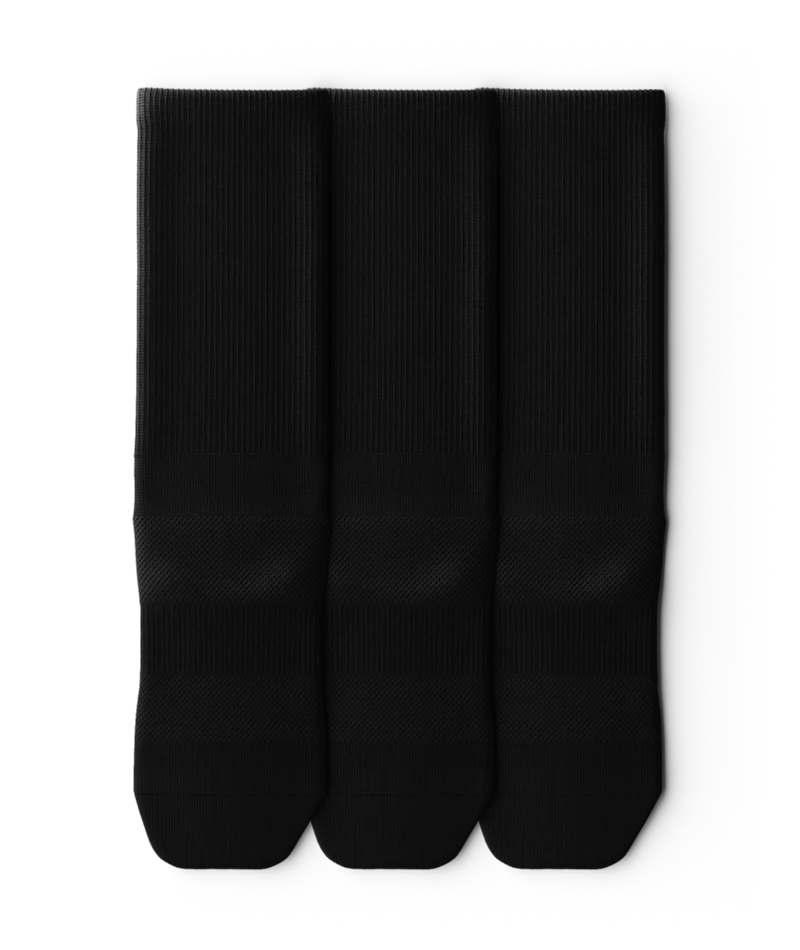 Flagship Black Athletic Crew Socks 3-Pack - Image 2