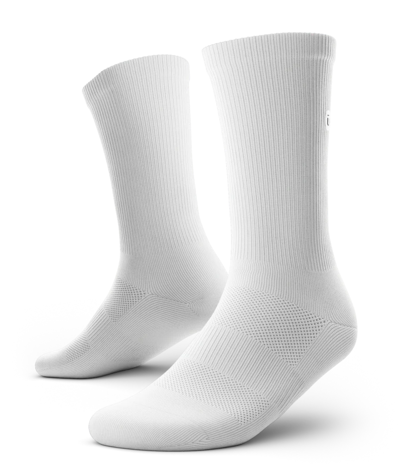 Flagship White Athletic Crew Socks