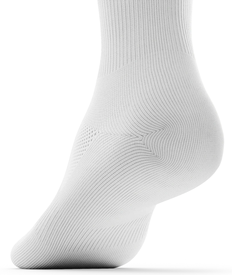 Flagship White Athletic Crew Socks - Image 4
