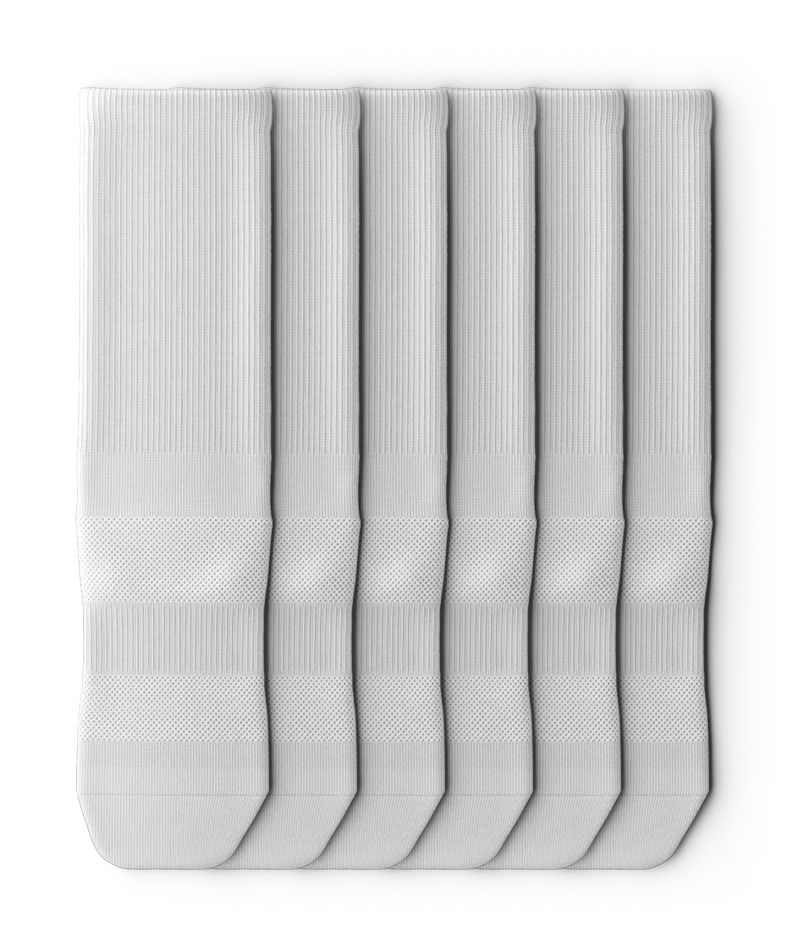 Flagship White Athletic Crew Socks 6-Pack - Image 2