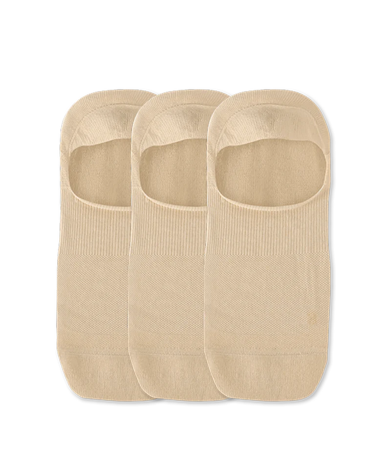 Flagship Beige No Show Socks 3-Pack - Image 2