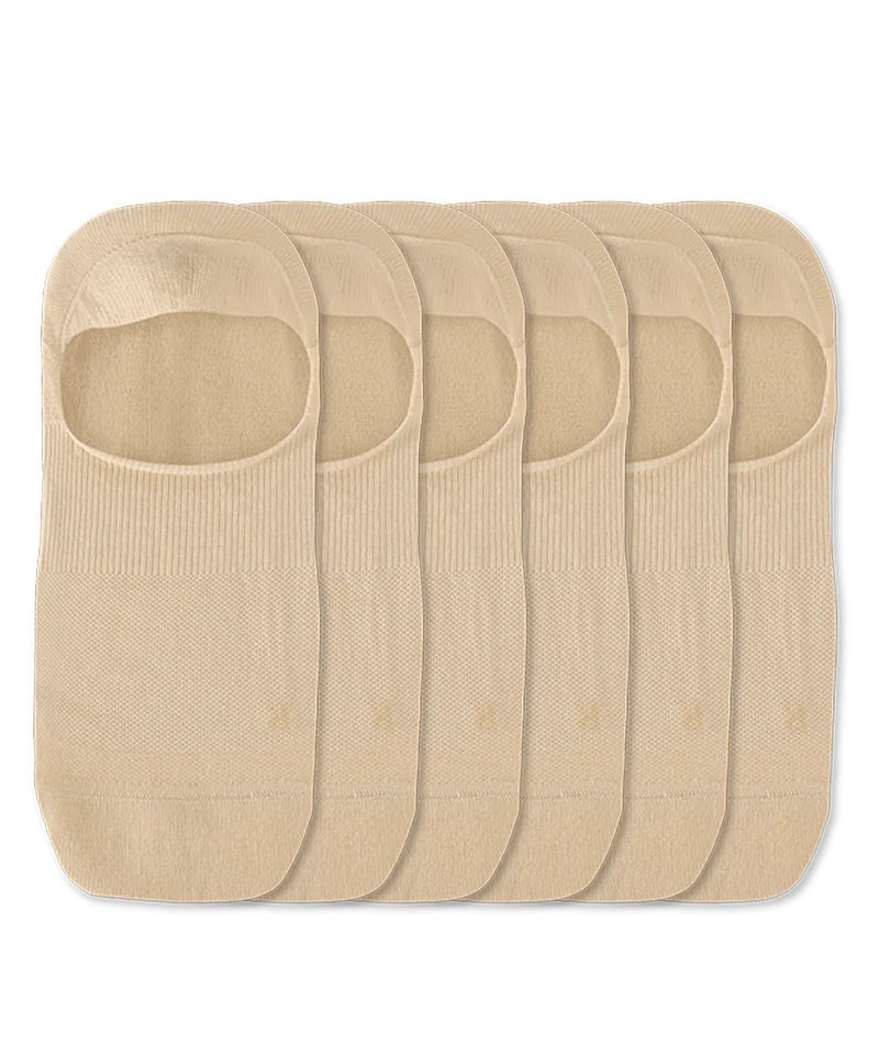 Flagship Beige No Show Socks 6-Pack - Image 2