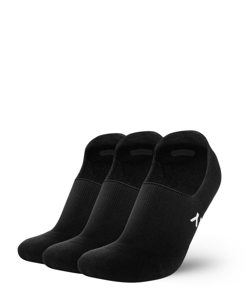 Flagship Black No Show Socks 3-Pack