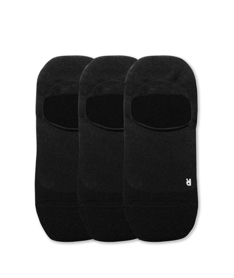 Flagship Black No Show Socks 3-Pack - Image 2