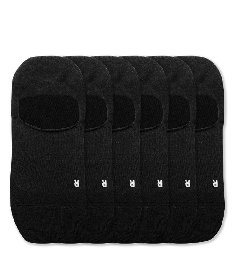Flagship Black No Show Socks 6-Pack - Image 2
