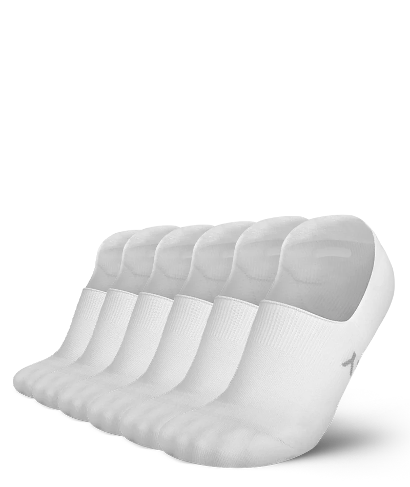 Flagship White No Show Socks 6-Pack