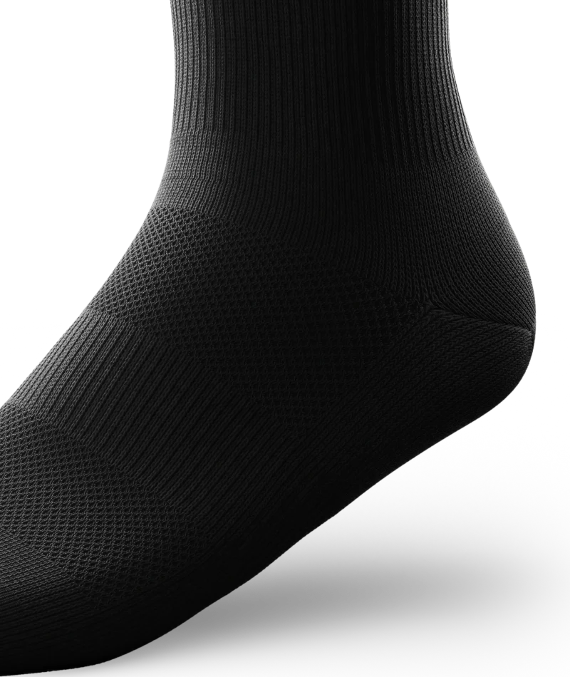 Flagship Black Athletic Quarter Socks 3-Pack - Image 10