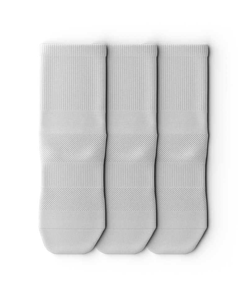 Flagship White Athletic Quarter Socks 3-Pack - Image 2