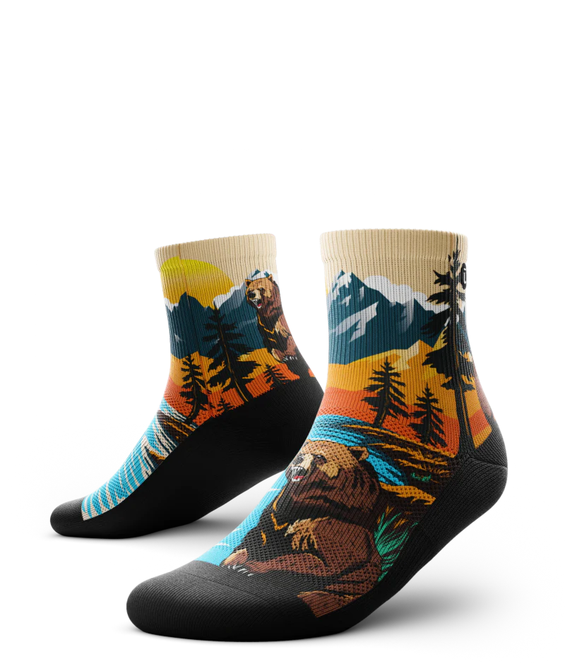 Grizzly Bear Athletic Quarter Socks - Image 2