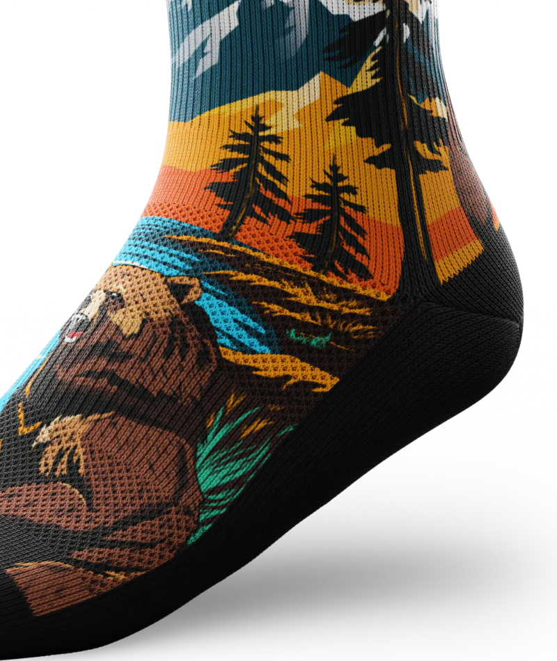 Grizzly Bear Athletic Quarter Socks - Image 7