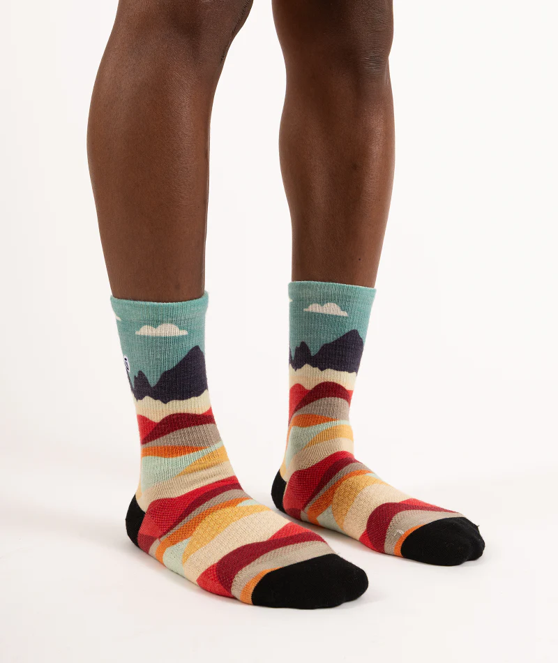 Head In The Clouds Merino Wool Lite Crew Socks - Image 3