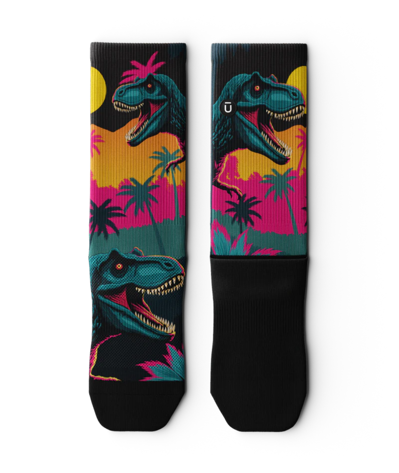 Jurassic Rush Athletic Crew Socks