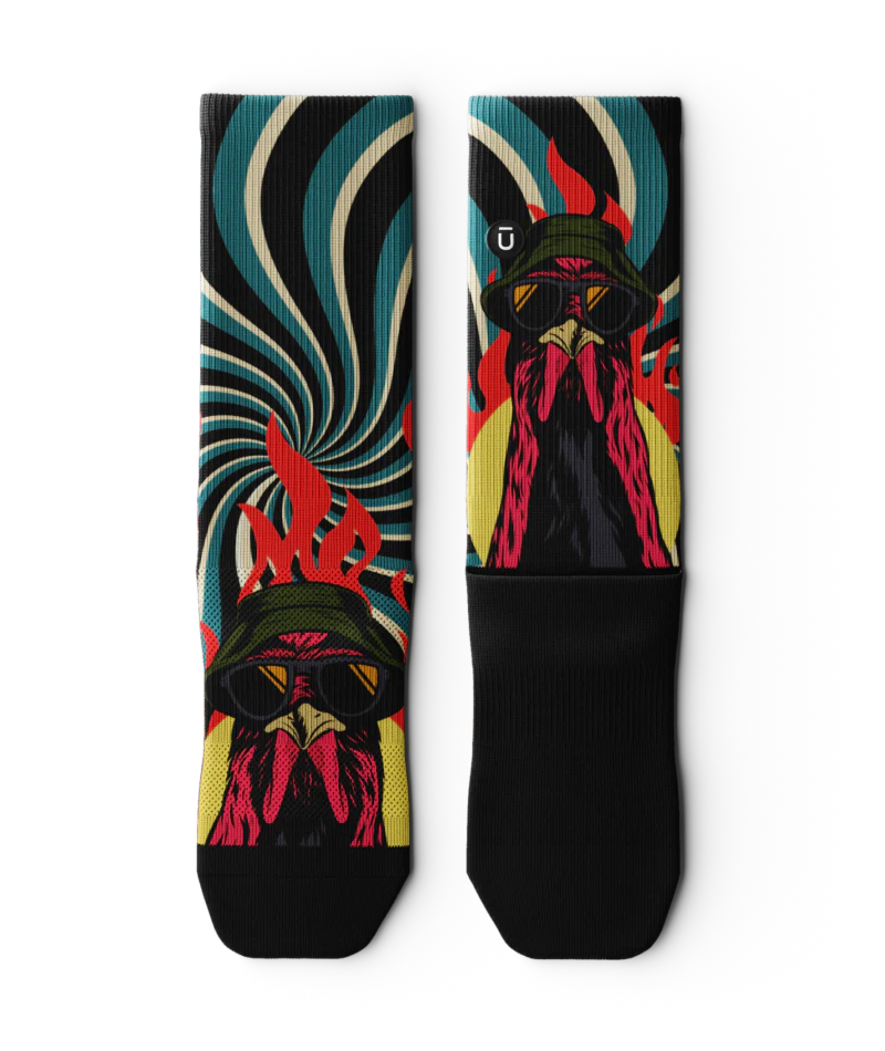 Lava Chicken Athletic Crew Socks