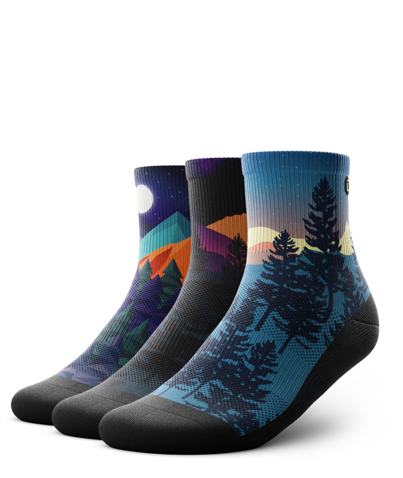 Luminous Forest Athletic Quarter Socks 3-Pack - Image 2