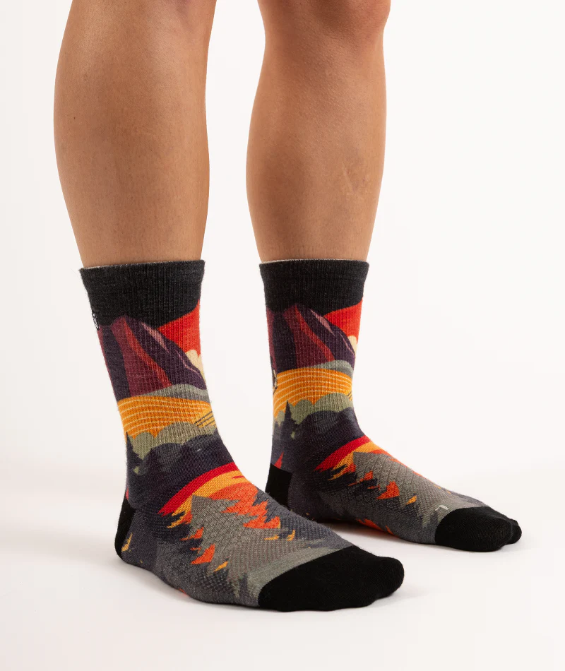 Meandering Merino Wool Lite Crew Socks - Image 3