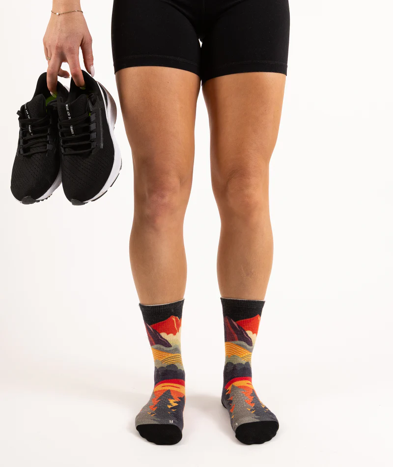 Meandering Merino Wool Lite Crew Socks - Image 7
