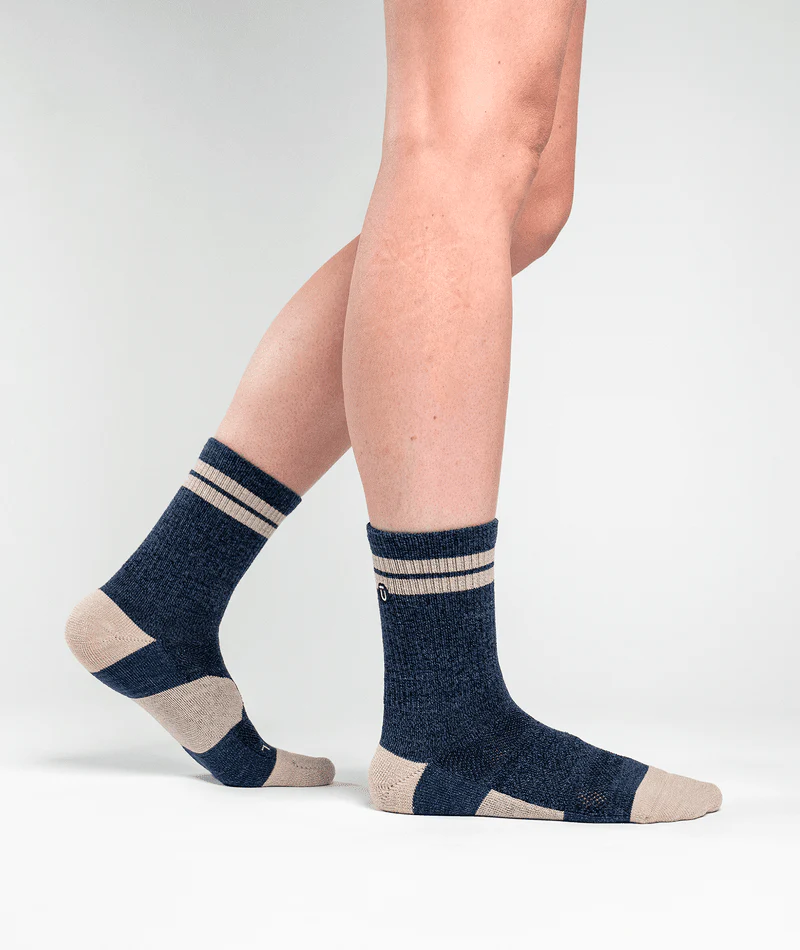 Cobalt Merino Wool Midweight Crew Socks - Image 3