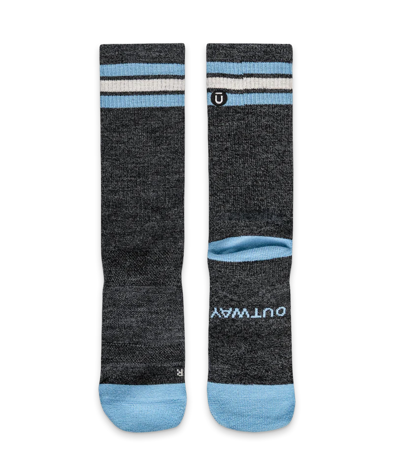Slate Merino Wool Midweight Crew Socks - Image 2
