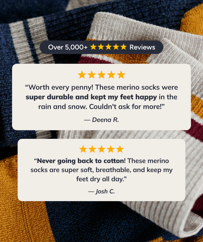 Slate Merino Wool Midweight Crew Socks - Image 3
