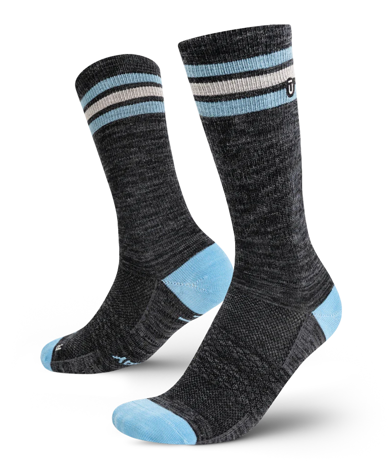 Slate Merino Wool Lite Crew Socks
