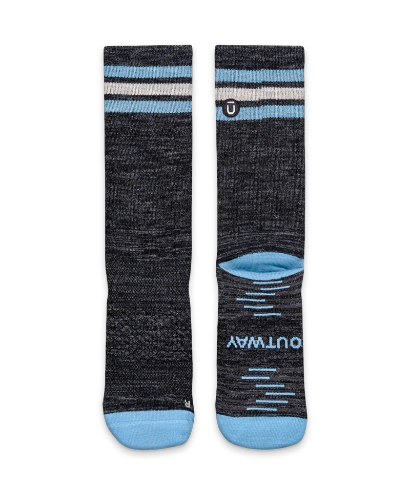 Slate Merino Wool Lite Crew Socks - Image 2