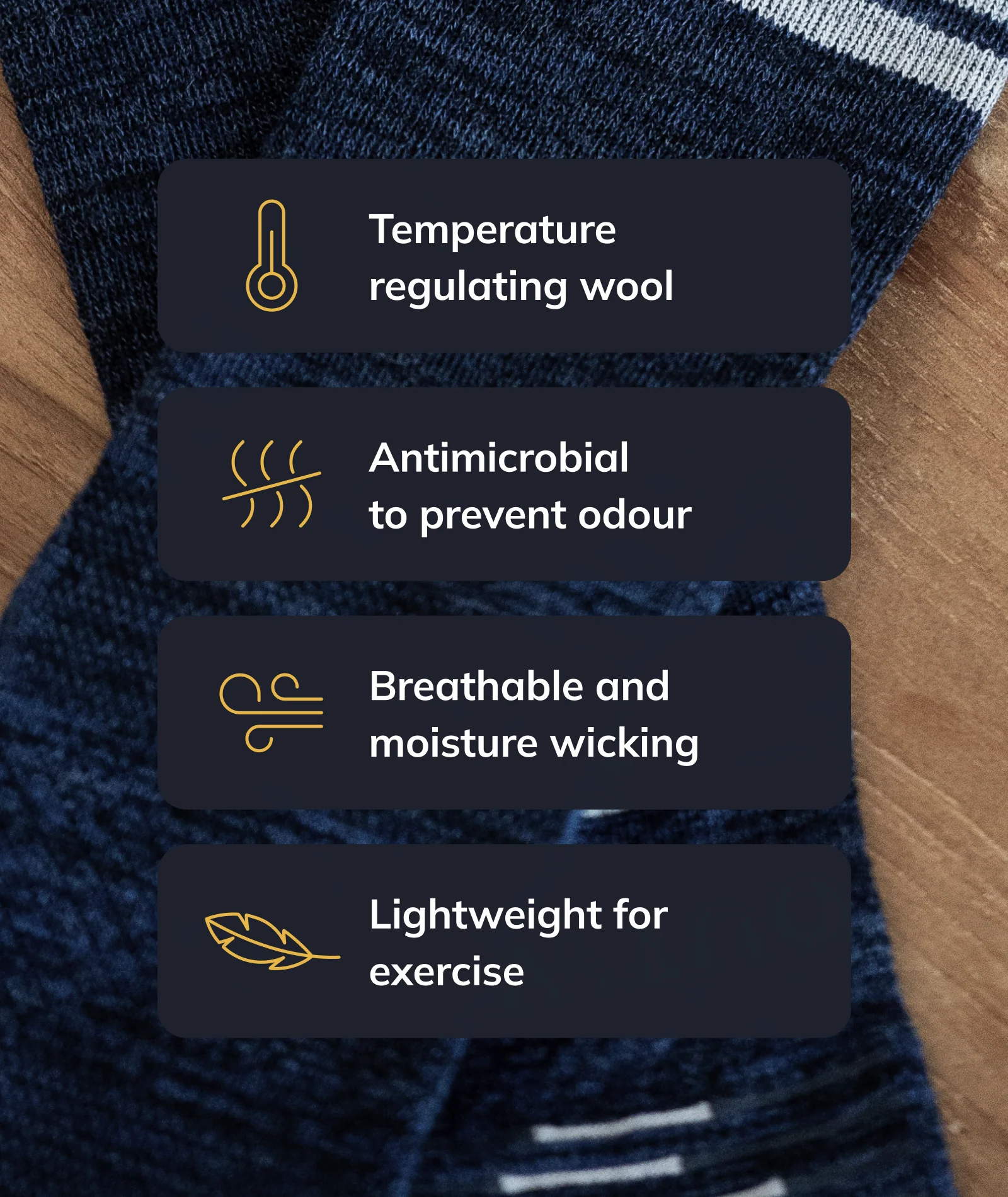 Moonstone Merino Wool Lite Crew Socks - Image 6