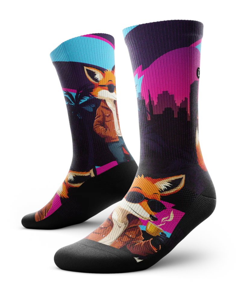 Midnight Fox Athletic Crew Socks - Image 2
