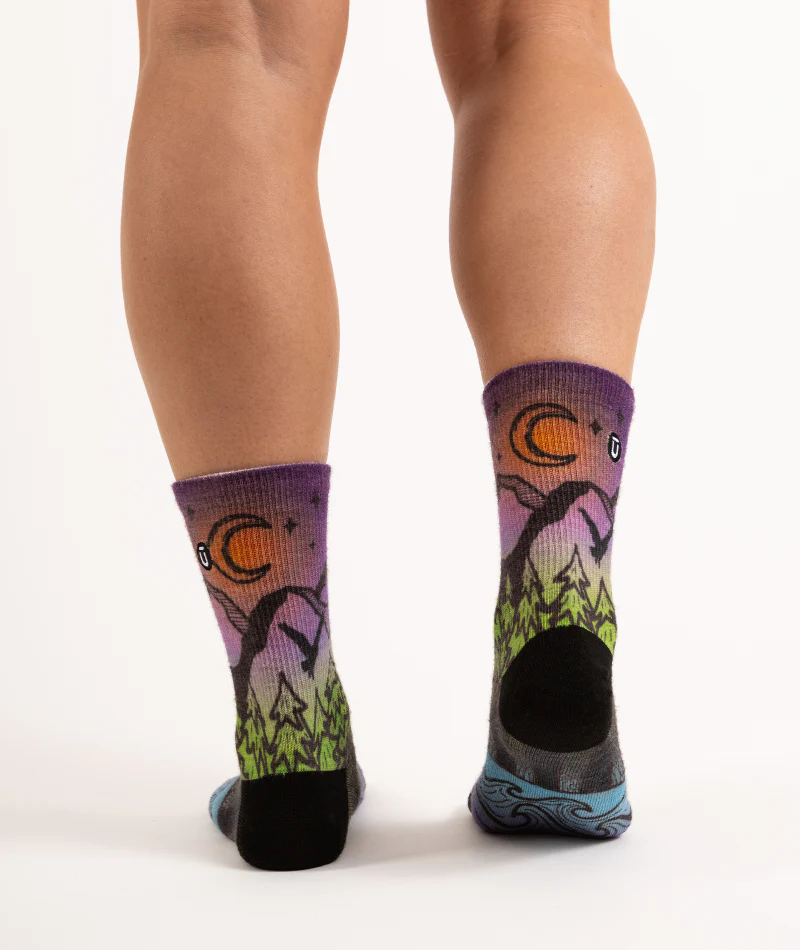 Night Time Bliss Merino Wool Lite Crew Socks - Image 6