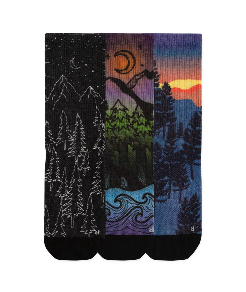 Nightfall Merino Wool Lite Crew Socks 3-Pack - Image 2