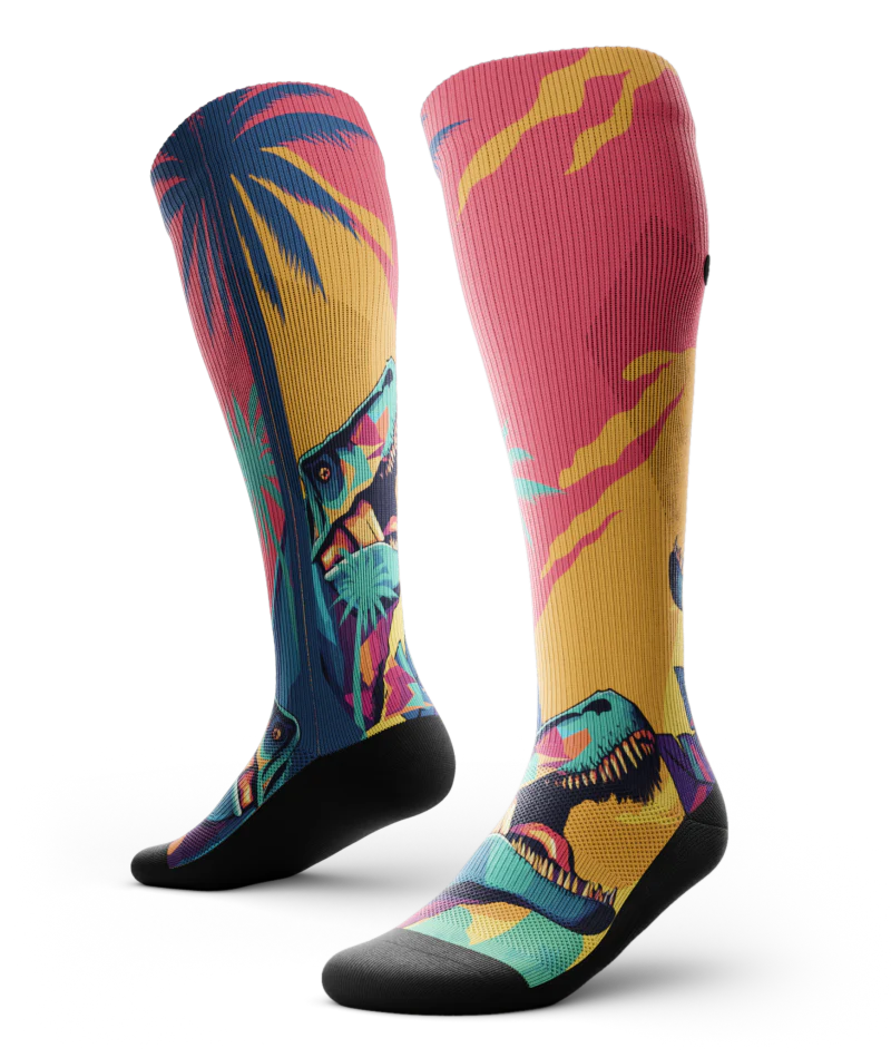 Prehistoric Athletic Knee High Compression Socks - Image 2