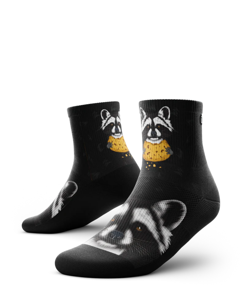 Rad Raccoon Athletic Quarter Socks - Image 2