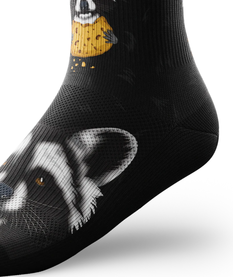Rad Raccoon Athletic Quarter Socks - Image 5