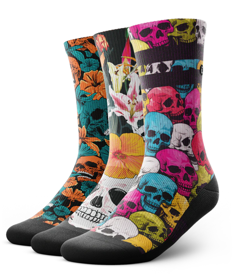 Skull Spectrum Athletic Crew Socks 3-Pack - Image 2
