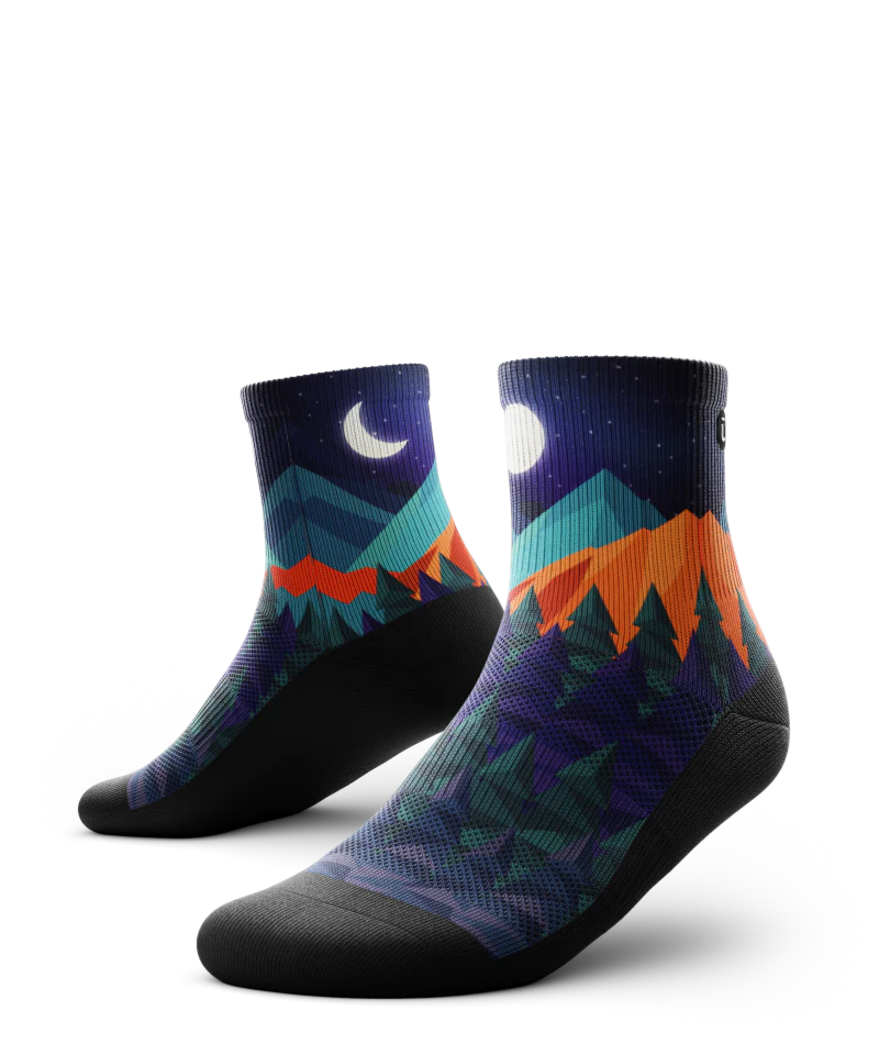 Starry Night Athletic Quarter Socks - Image 2