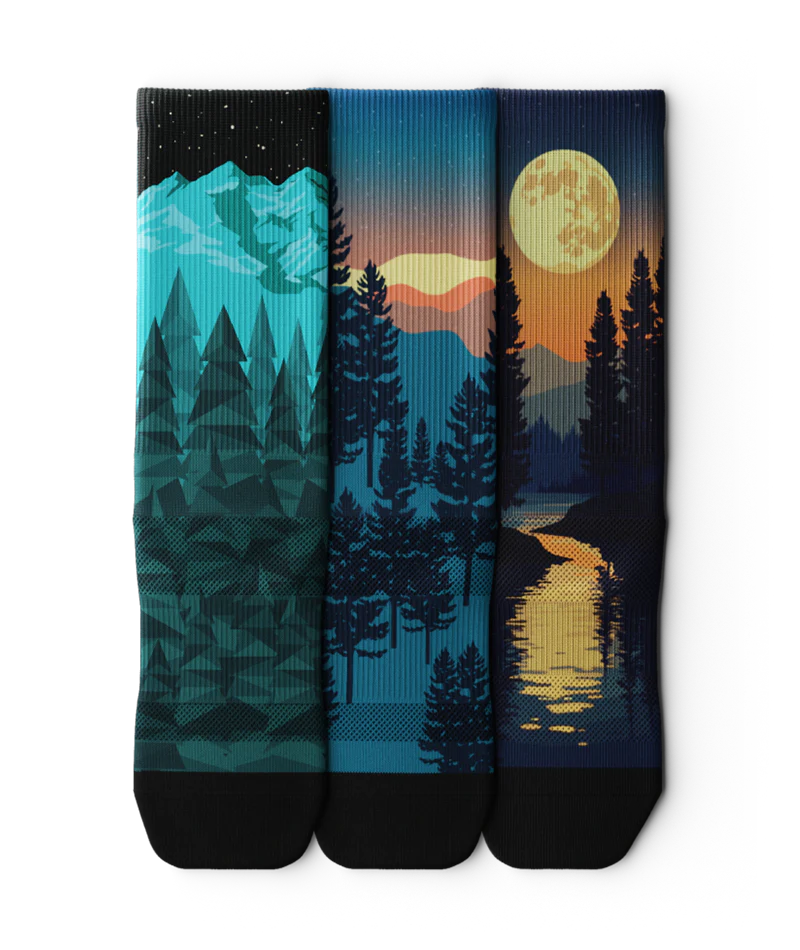 Stellar Ridge Athletic Crew Socks 3-Pack