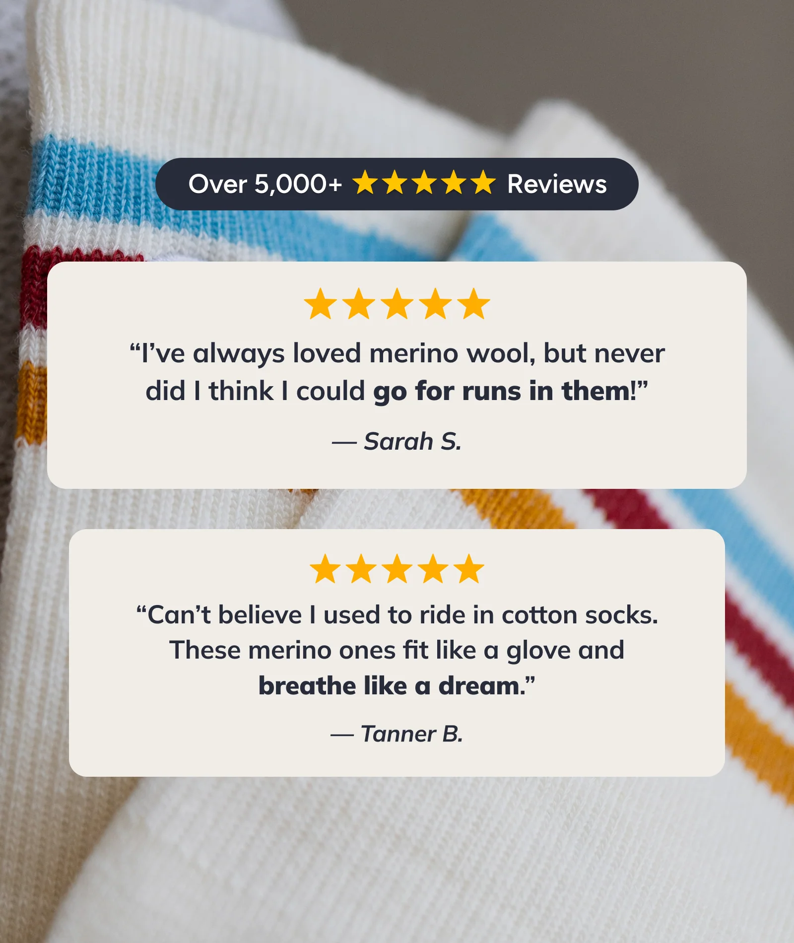 Trek Merino Wool Lite Crew Socks 3-Pack - Image 5